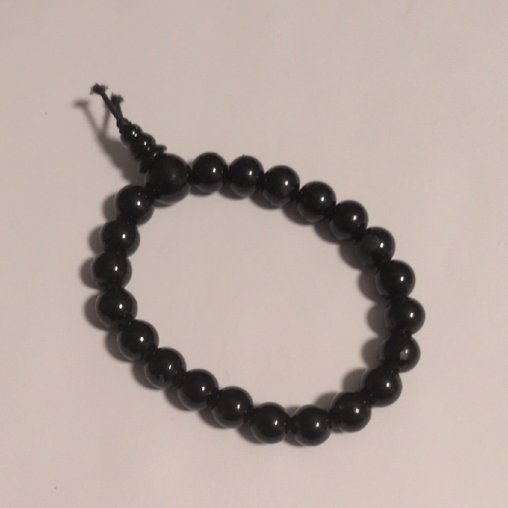 Black Beaded Bracelet